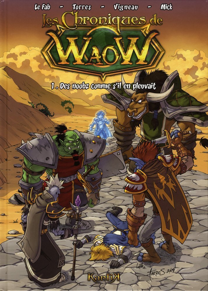 jaquette livre Les chroniques de Waow, Tome 1 : Des noobz comme s'il en pleuvait