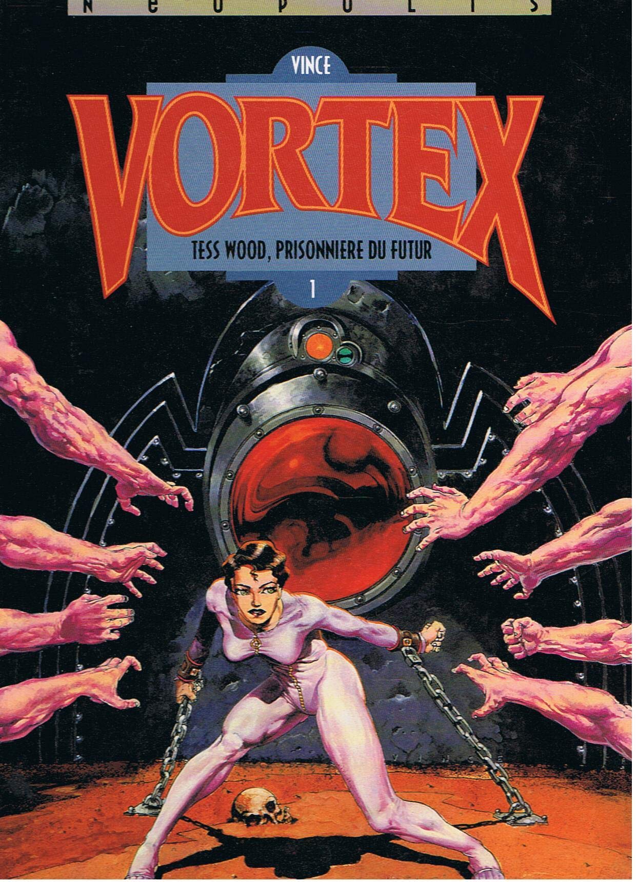 jaquette livre Vortex, tome 1 : Tess Wood, prisonnière du futur
