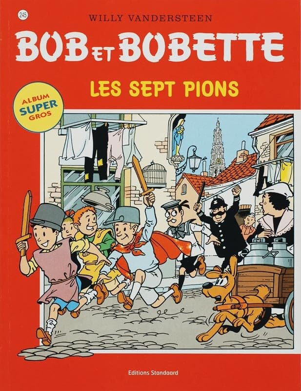 jaquette livre Bob Et Bobette T.245 Les Sept Pions