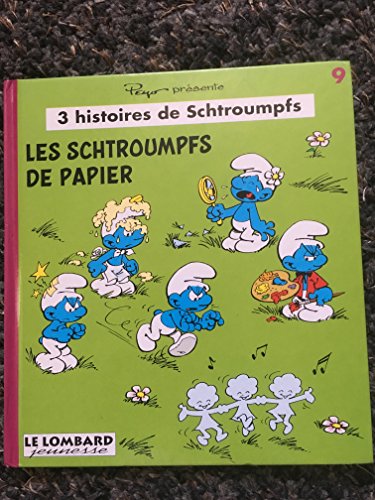 jaquette livre 3 Histoires De Schtroumpfs - Les Schtroumpfs De Papier - Le Noël Des Schtroumpfs - Le Tournoi