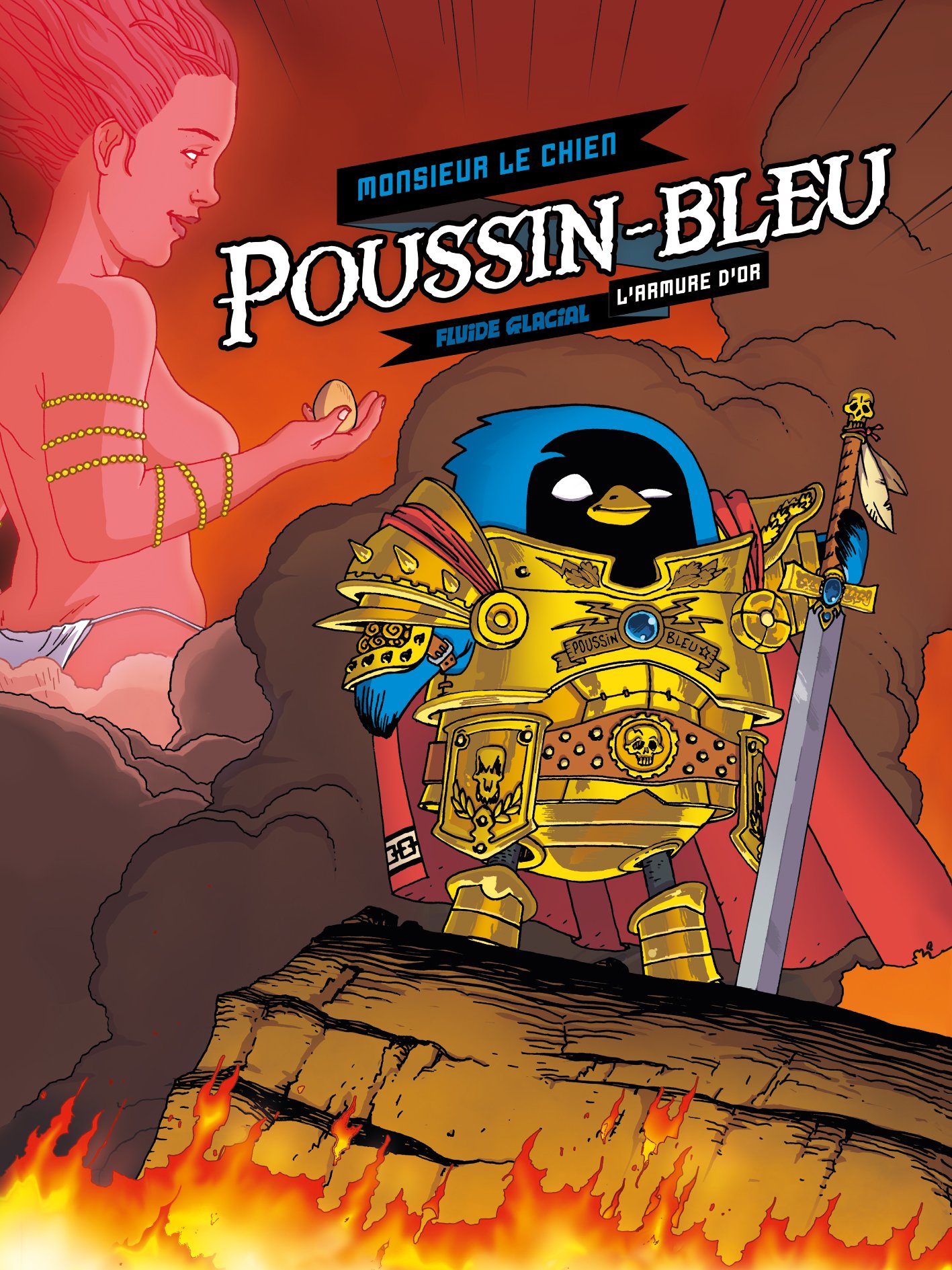 jaquette livre Poussin-bleu, Tome 1 : L'armure d'or