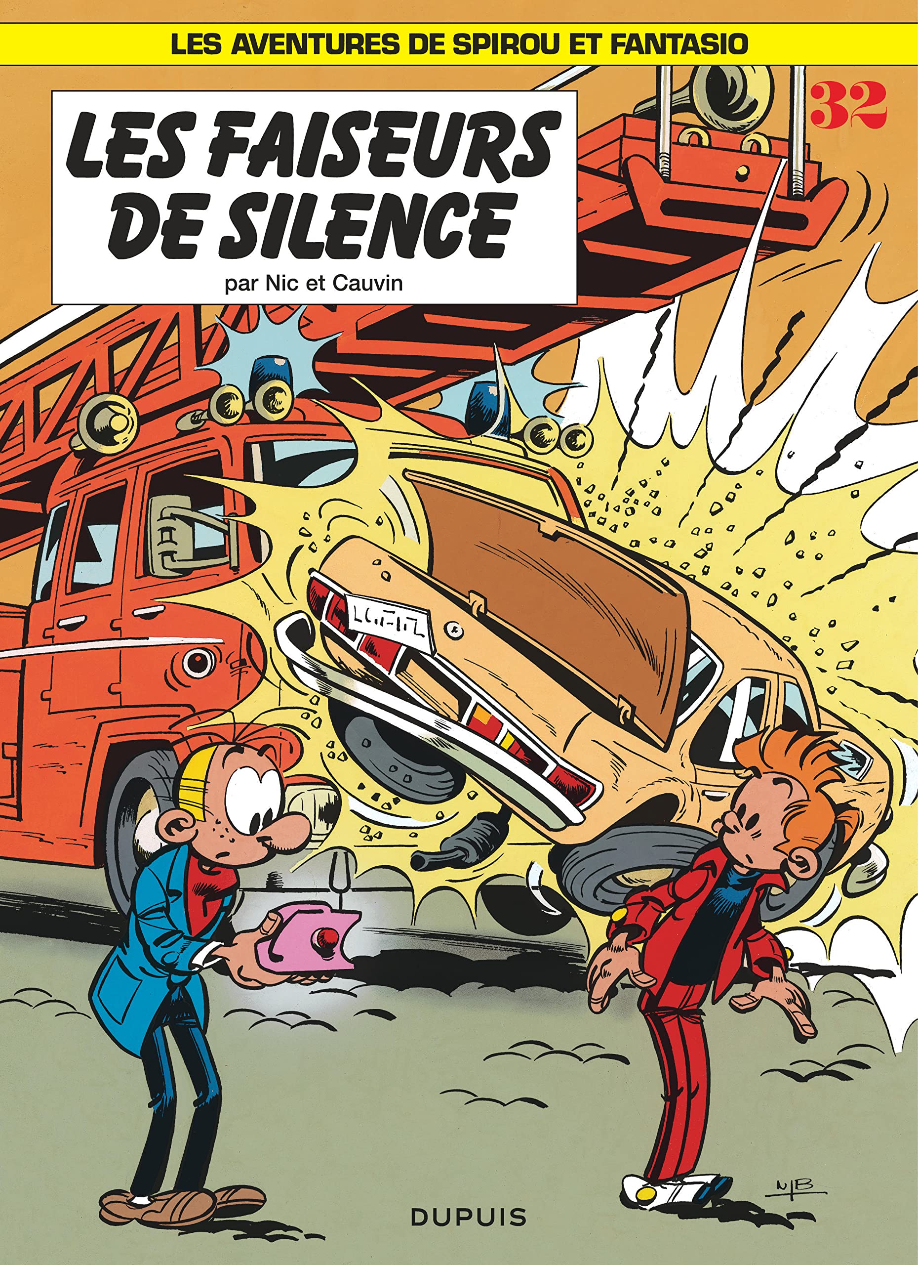 jaquette livre Spirou et Fantasio, tome 32 : Les Faiseurs de silence