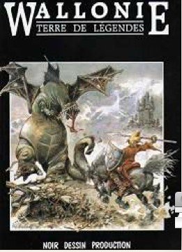 jaquette livre BD : WALLONIE TERRE DE LEGENDES - HAUSMAN - NOIR DESSIN
