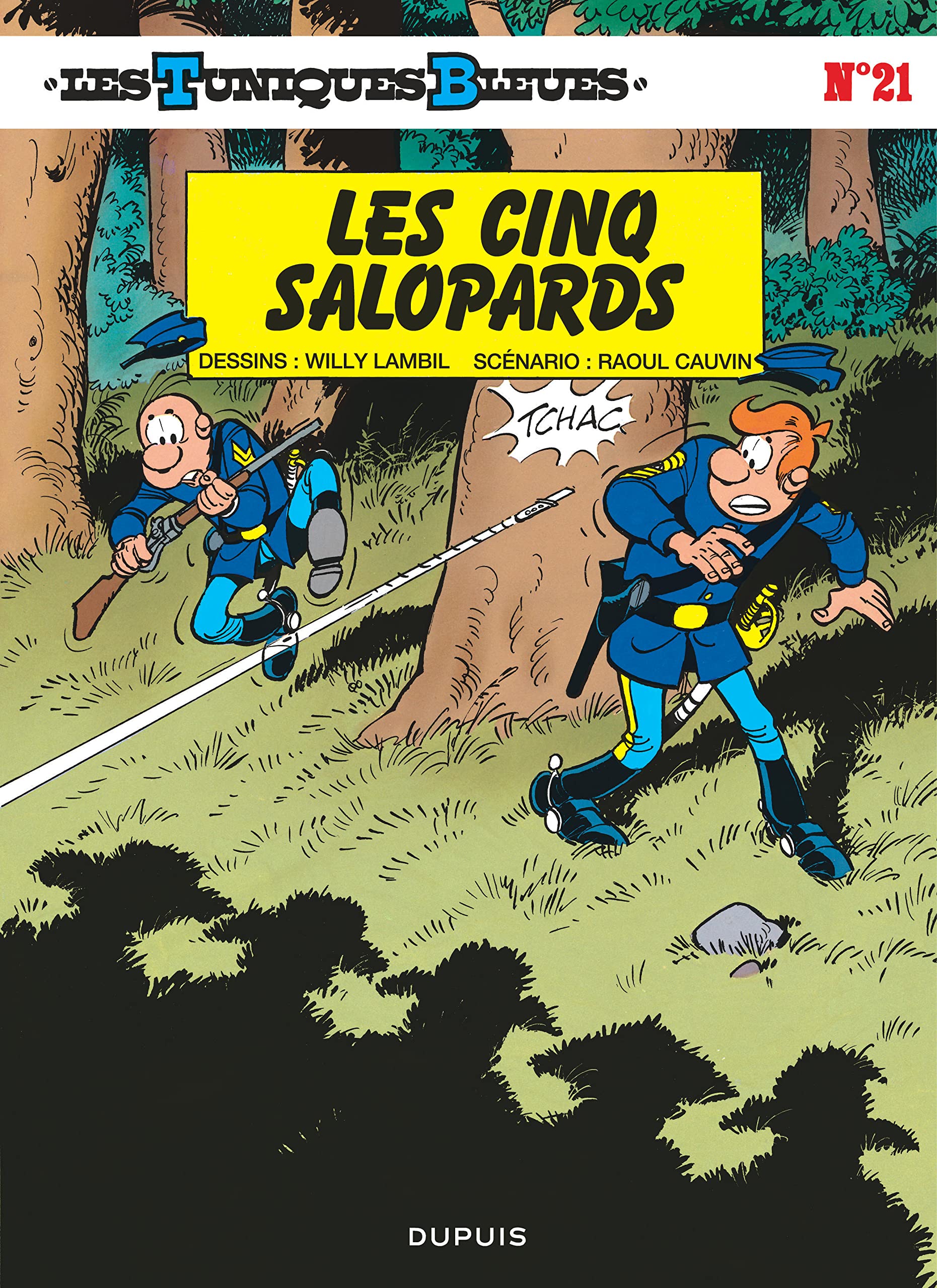 jaquette livre Les Tuniques bleues, tome 21 : Les cinq salopards