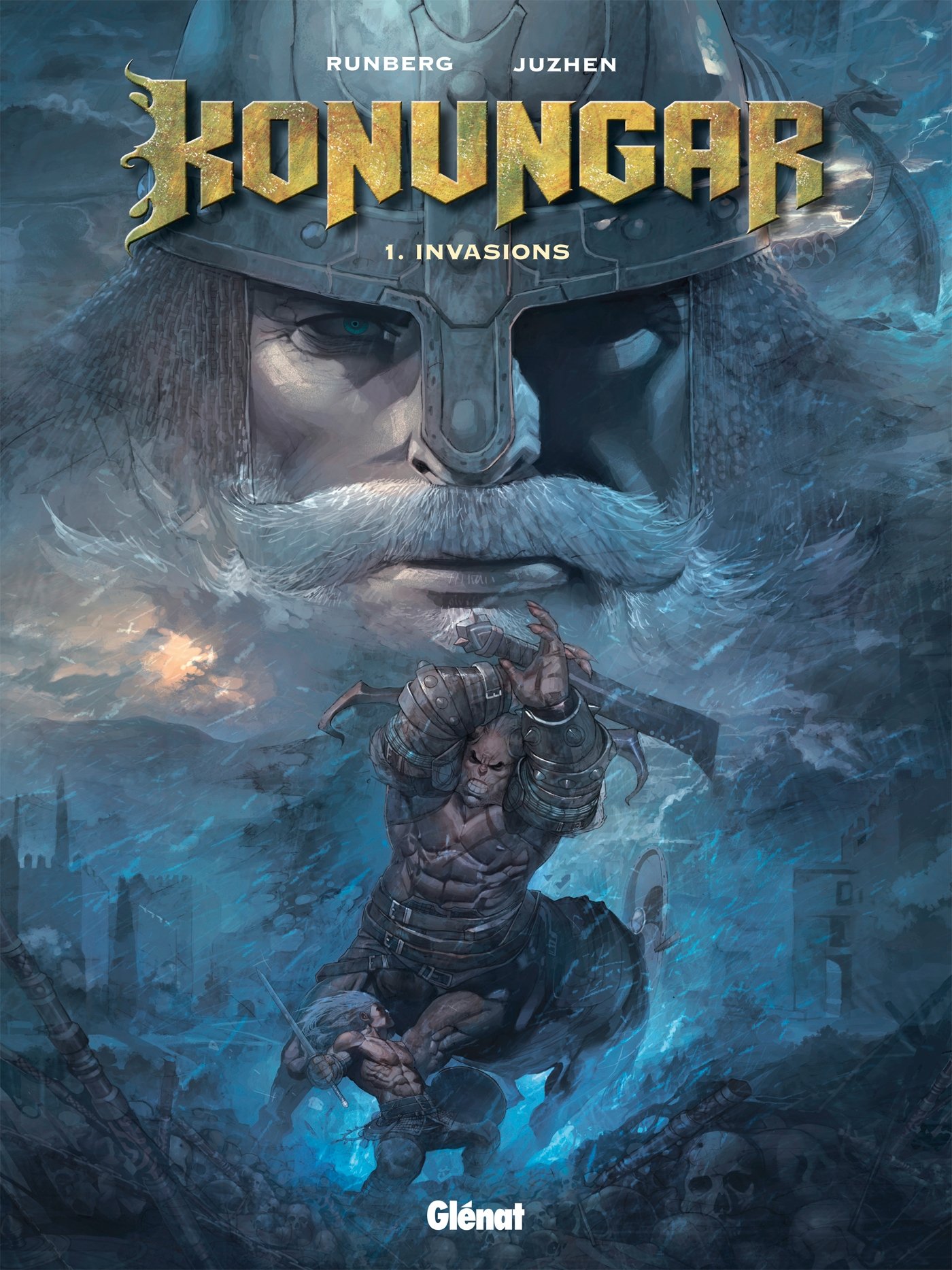 jaquette livre Konungar, Tome 1 : Invasions