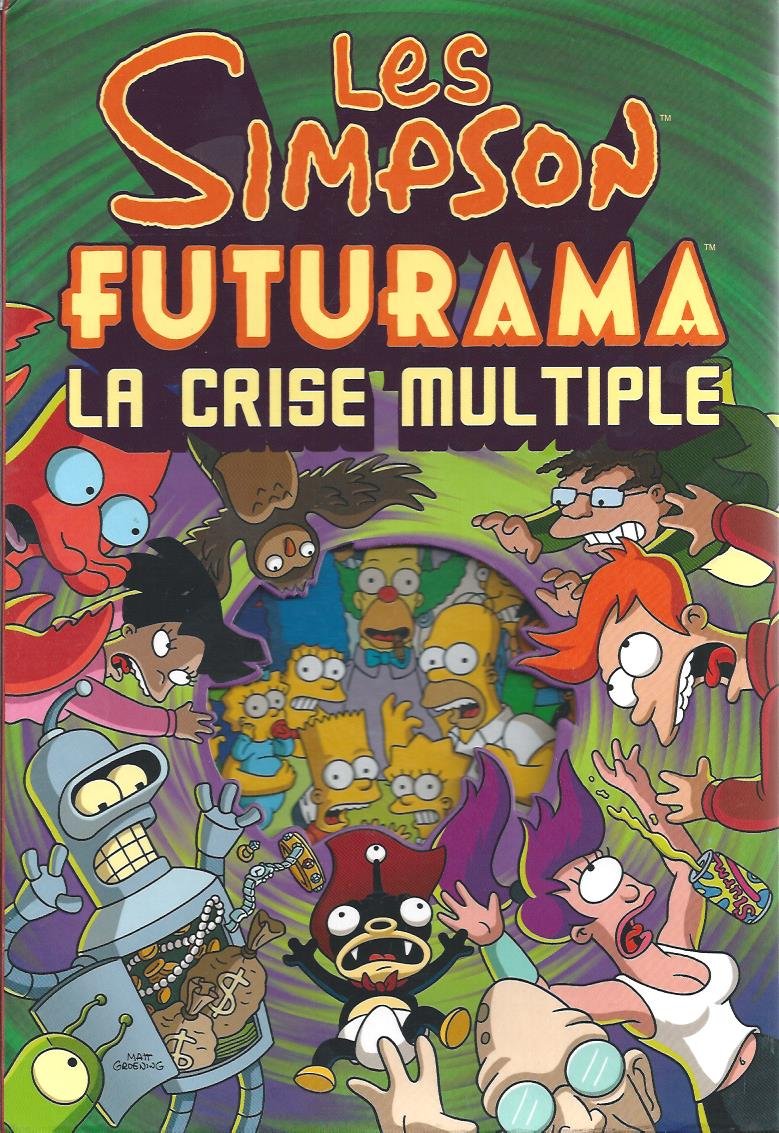jaquette livre Les Simpson, Futurama : La crise multiple