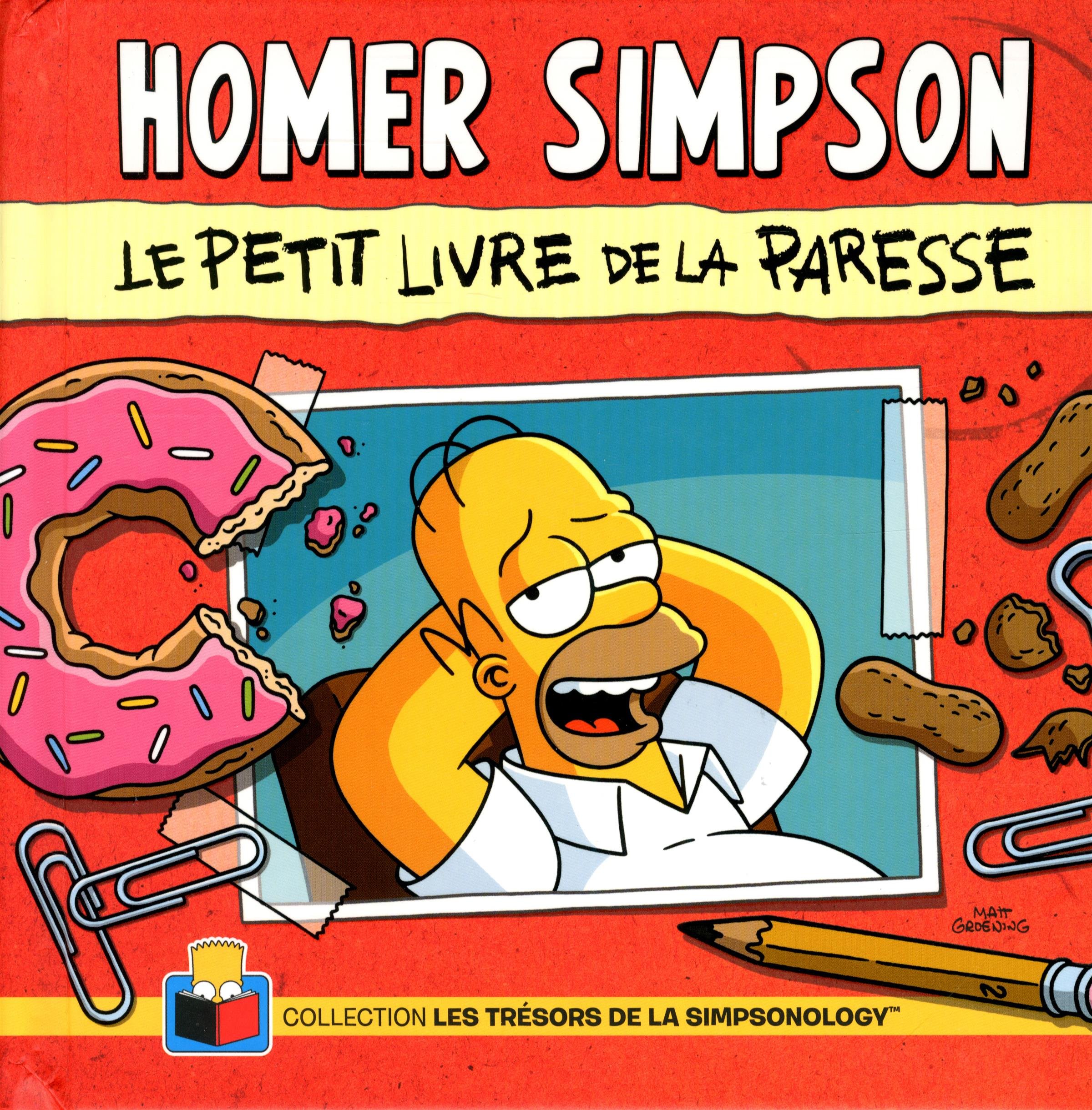 jaquette livre Homer Simpson Le petit livre de la paresse