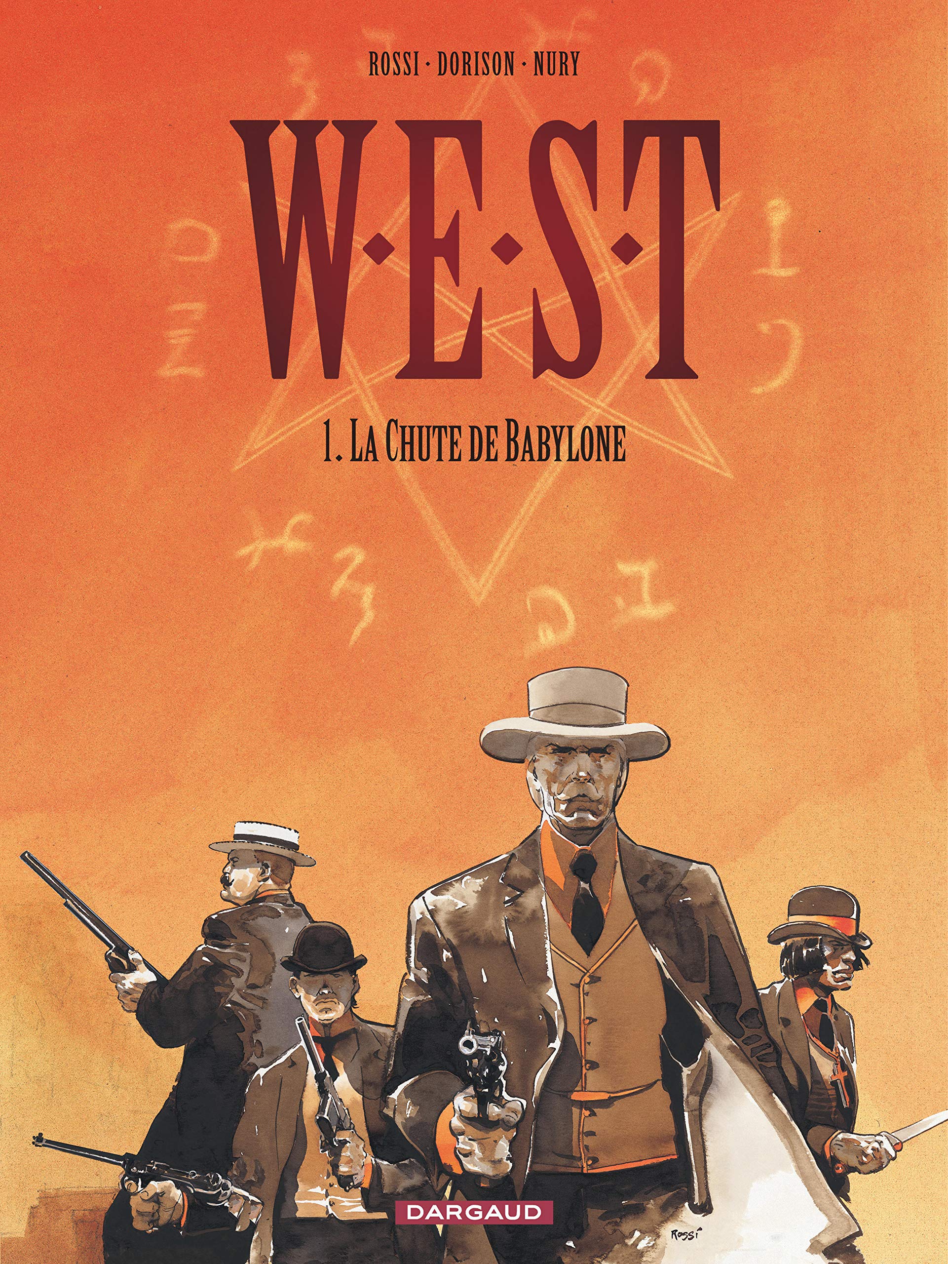 jaquette livre W.E.S.T, tome 1 : La Chute de Babylone
