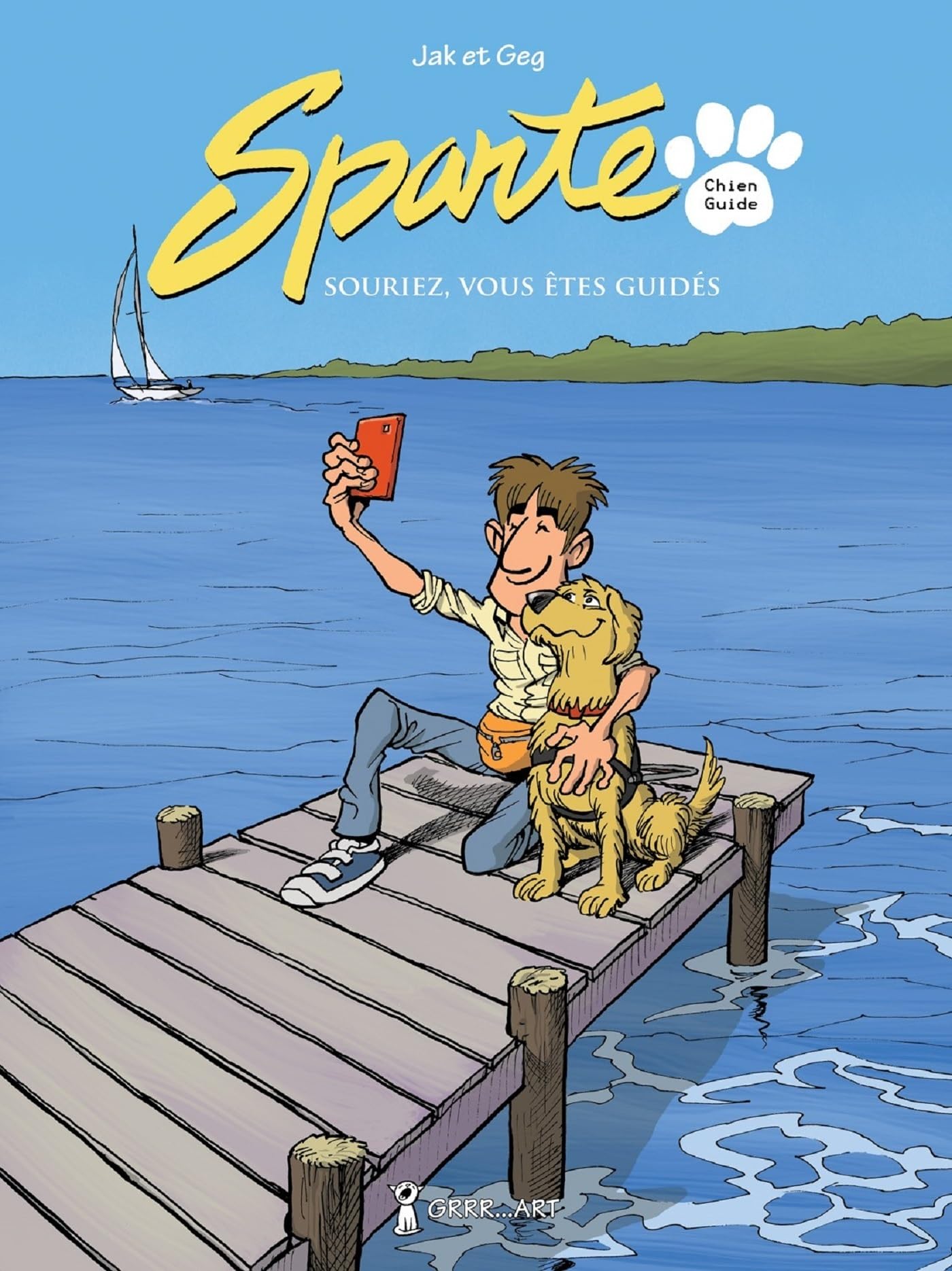 jaquette livre Sparte chien guide