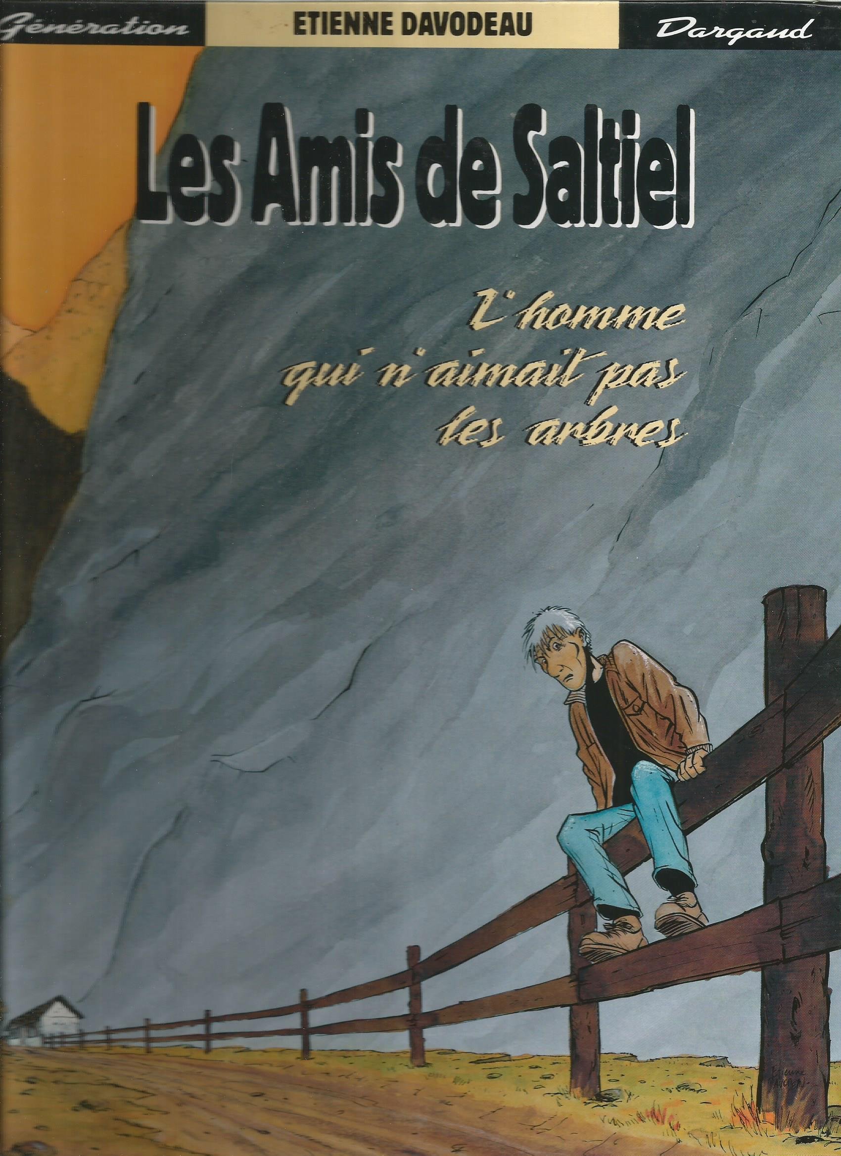 jaquette livre Les amis de Saltiel, Tome 1 : L'homme qui n'aimait pas les arbres