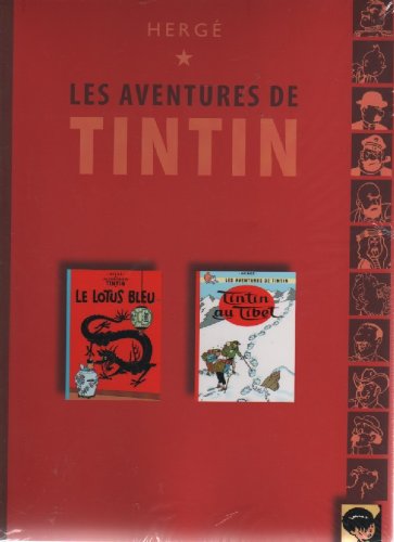 jaquette livre Les aventures de TINTIN - Lotus bleu et Tintin au Tibet