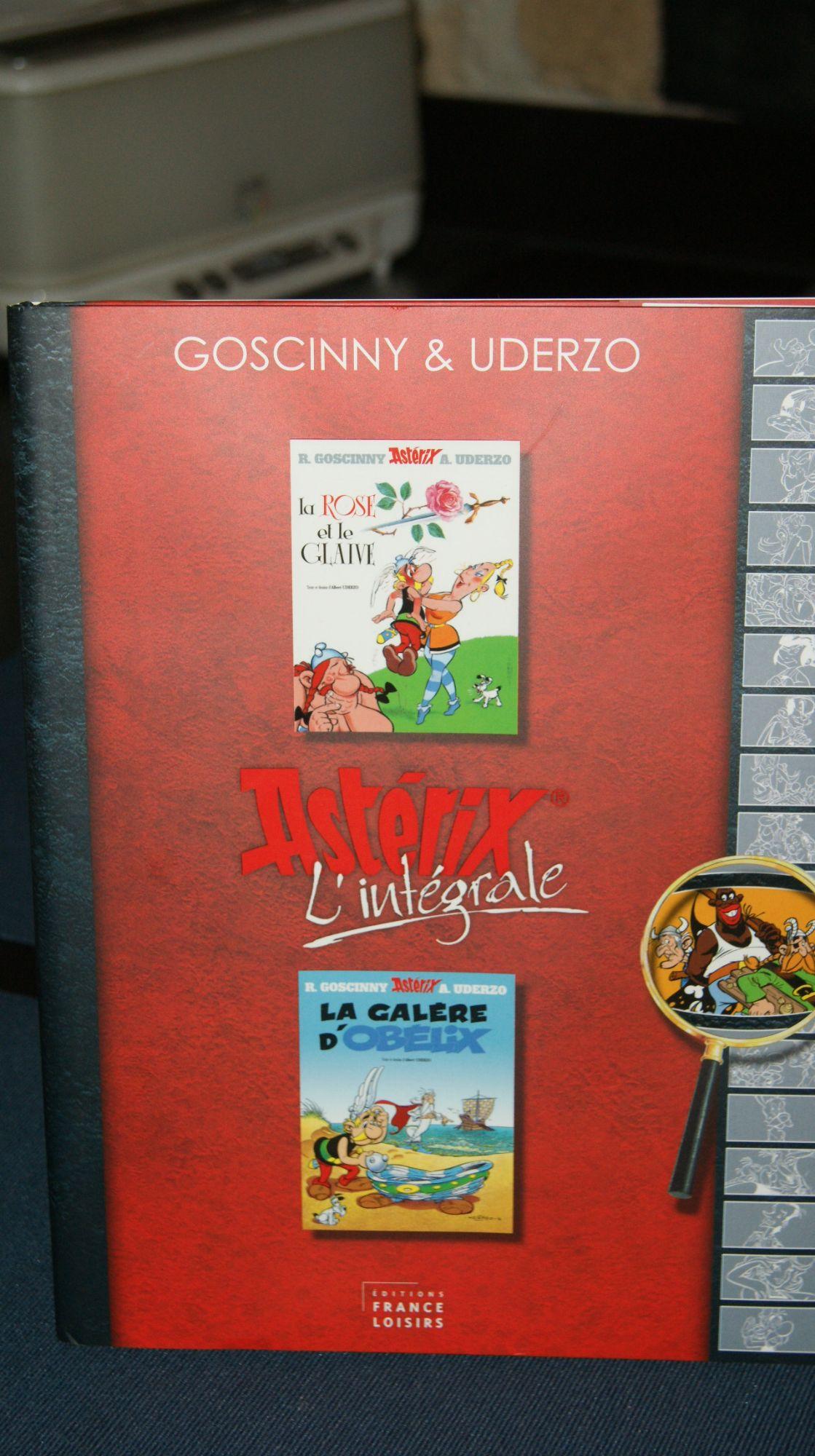 jaquette livre Astérix l'intégrale La Rose et le Glaive et La Galère d'Obelix