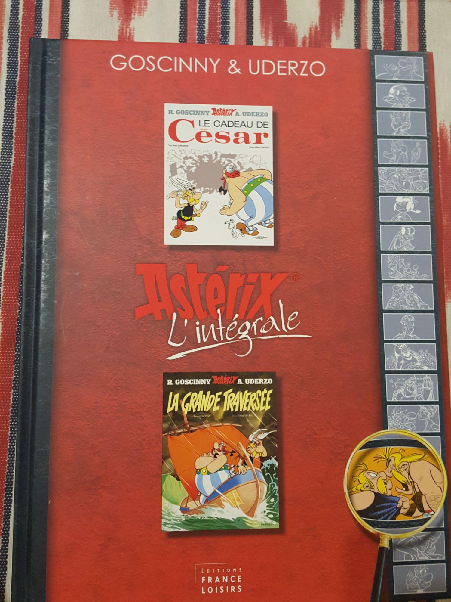 jaquette livre astérix l'intégrale, le cadeau de cesar, la grande traversée
