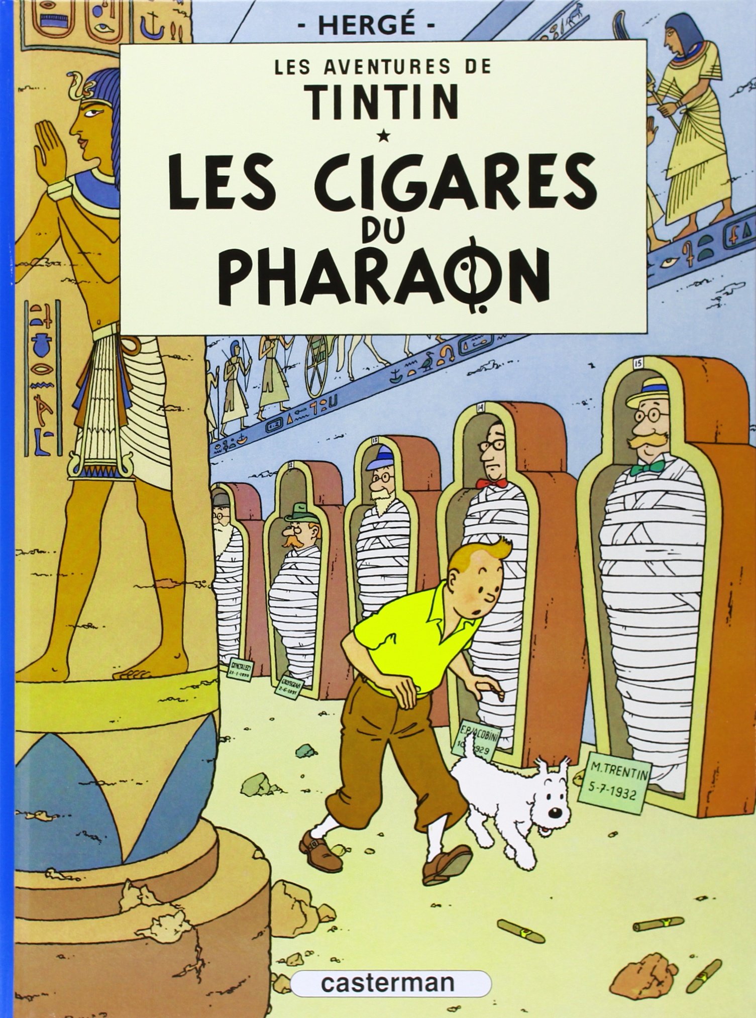 jaquette livre Les aventures de Tintin : Les Cigares du pharaon