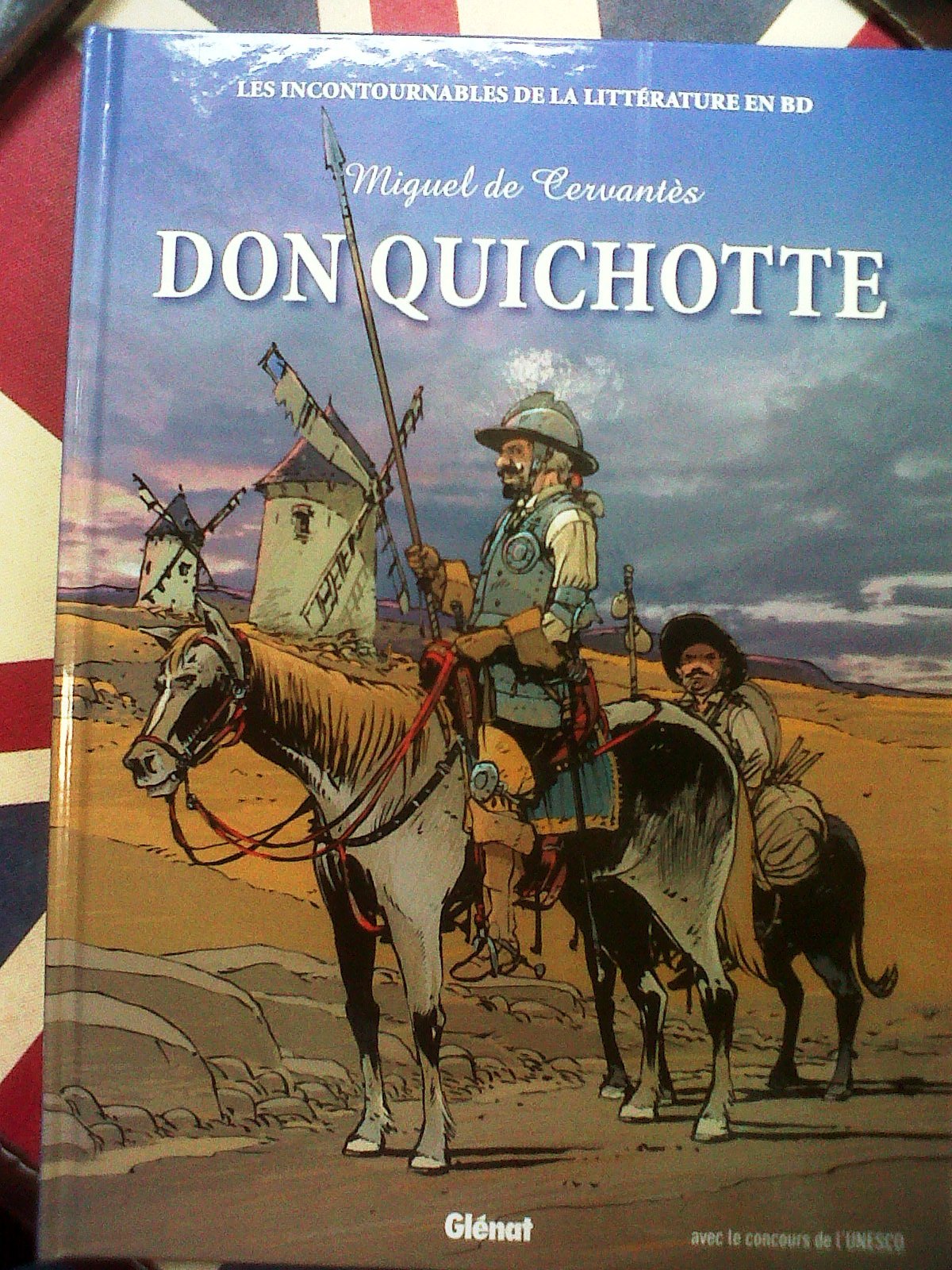 jaquette livre Don Quichotte, Les incontournables de la littérature en BD