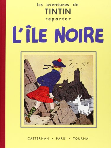 jaquette livre Les Aventures De Tintin - L'ile Noire - Edition Fac-Similé En Noir Et Blanc