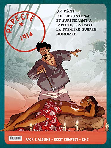 jaquette livre Papeete 1914 - Coffret En 2 Volumes - Tome 1, Rouge Tahiti - Tome 2, Bleu Horizon