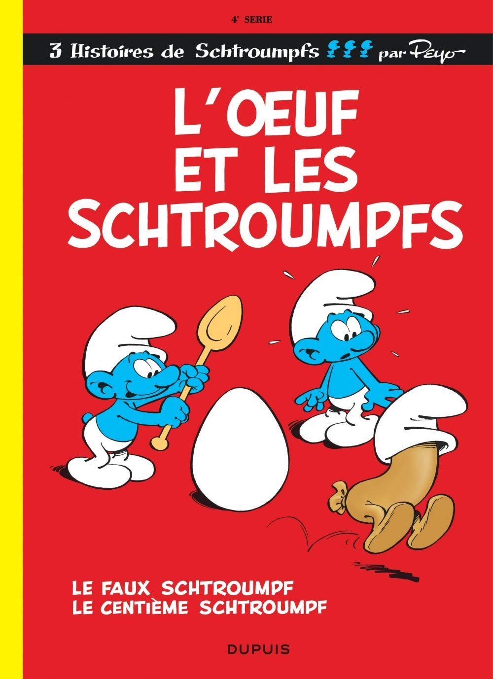 jaquette livre L'?uf et les Schtroumpfs, tome 4