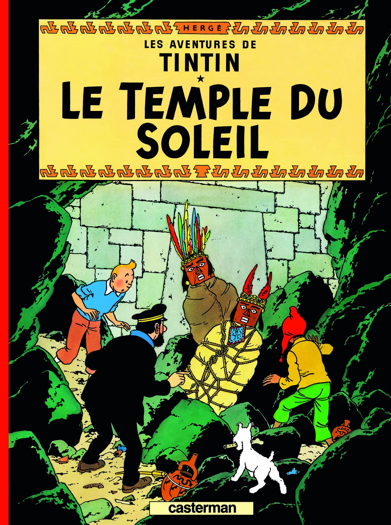 jaquette livre Les Aventures de Tintin Le Temple du Soleil