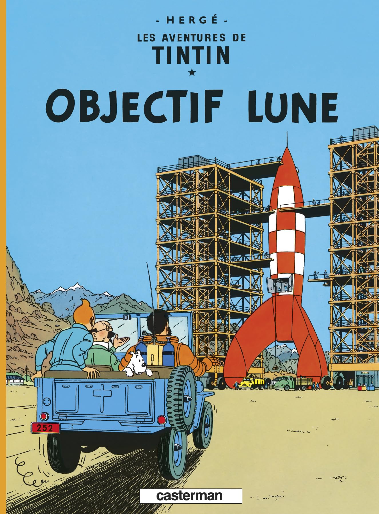 jaquette livre Les Aventures de Tintin, Tome 16 : Objectif Lune