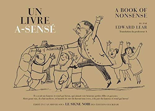 jaquette livre Un Livre A-Sensé - Edition Bilingue Français-Anglais
