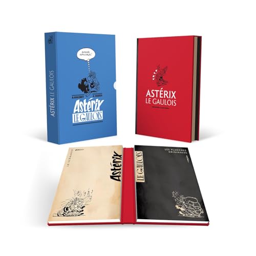 jaquette livre Astérix Le Gaulois - Coffret Édition Anniversaire : Le Scénario - Les Planches Originales