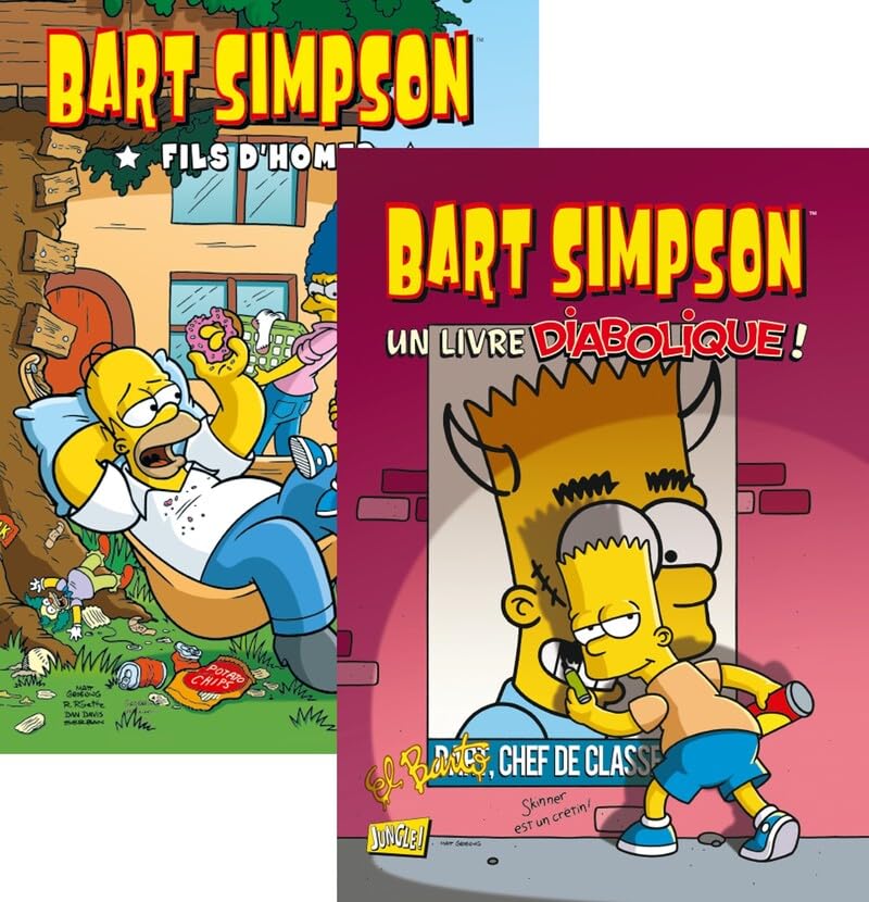 jaquette livre Bart Simpson - Pack 2 Volumes : Tome 3, Fils D'homer - Tome 10, Un Livre Diabolique !