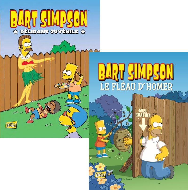 jaquette livre Bart Simpson - Pack 2 Volumes : Tome 5, Délirant Juvénile - Tome 9, Le Fléau D'homer