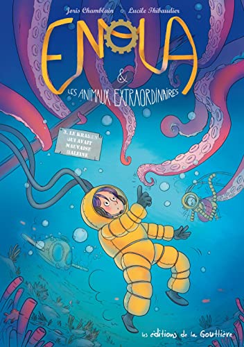 jaquette livre Enola Et Les Animaux Extraordinaires Tome 3 - Le Kraken Qui Avait Mauvaise Haleine