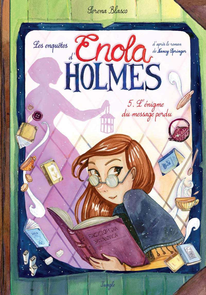 jaquette livre Les enquêtes d'Enola Holmes, Tome 5 : L'énigme du message perdu