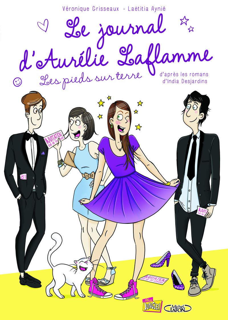 jaquette livre Le Journal d'Aurélie Laflamme, Tome 5 : les pieds sur terre