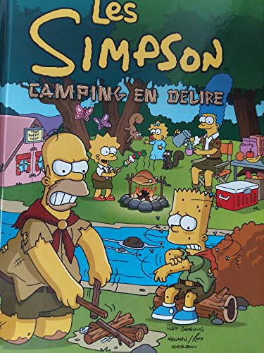 jaquette livre les simpson -  camping en delire
