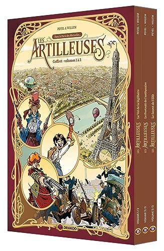 jaquette livre Les Artilleuses - Coffret En 3 Volumes - Tome 1, Le Vol De La Sigillaire - Tome 2, Le Portrait De L'antiquaire - Tome 3, Le Secret De L'elfe - Avec 3 Ex-Libris