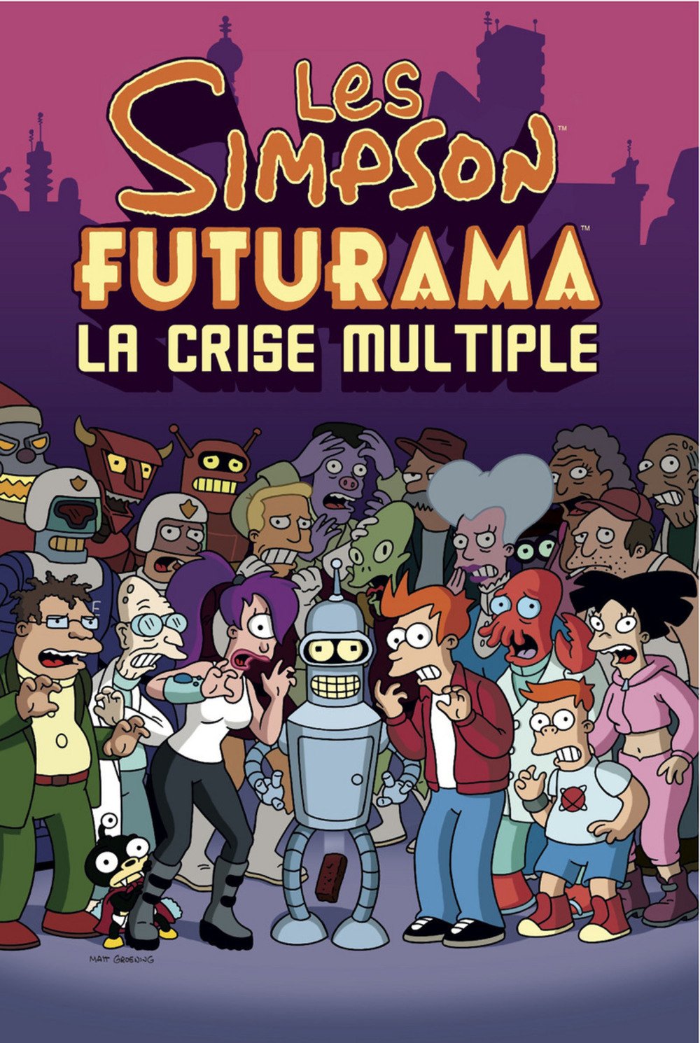 jaquette livre Les Simpson, Futurama : La crise multiple