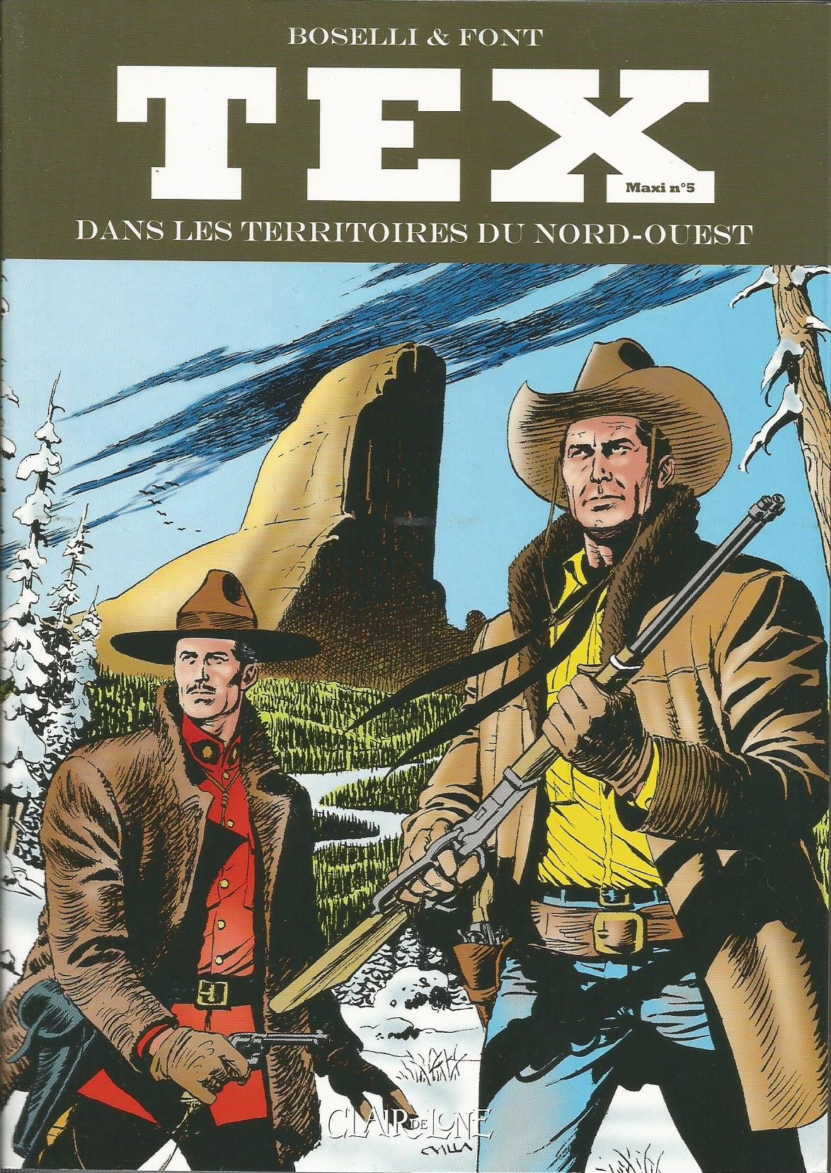 jaquette livre Tex Maxi, Tome 5 : Dans les territoires du nord-ouest