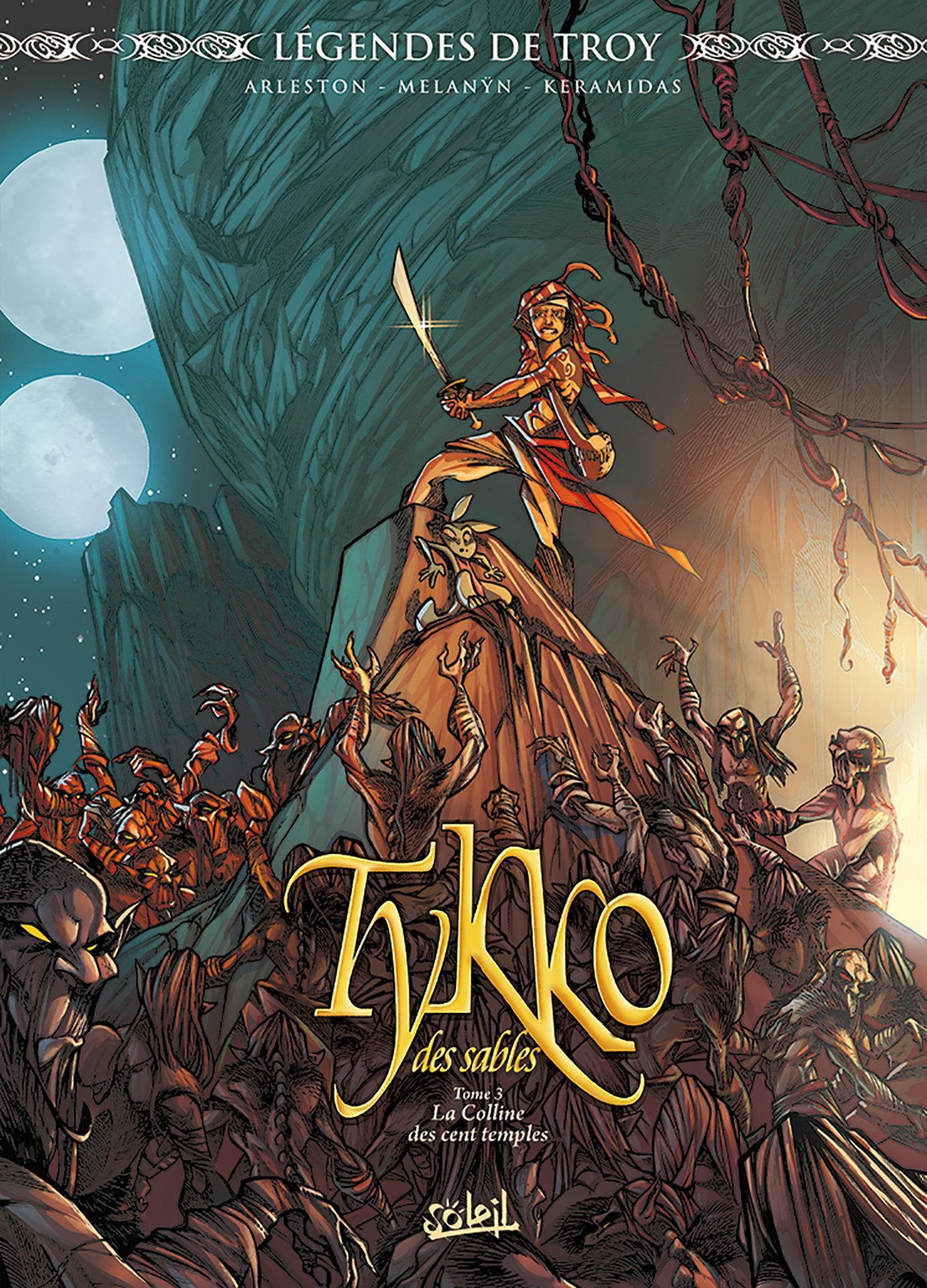jaquette livre Legendes de Troy - Tykko des sables T03