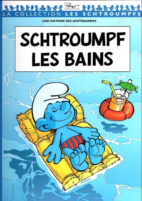 jaquette livre Schtroumpf les bains