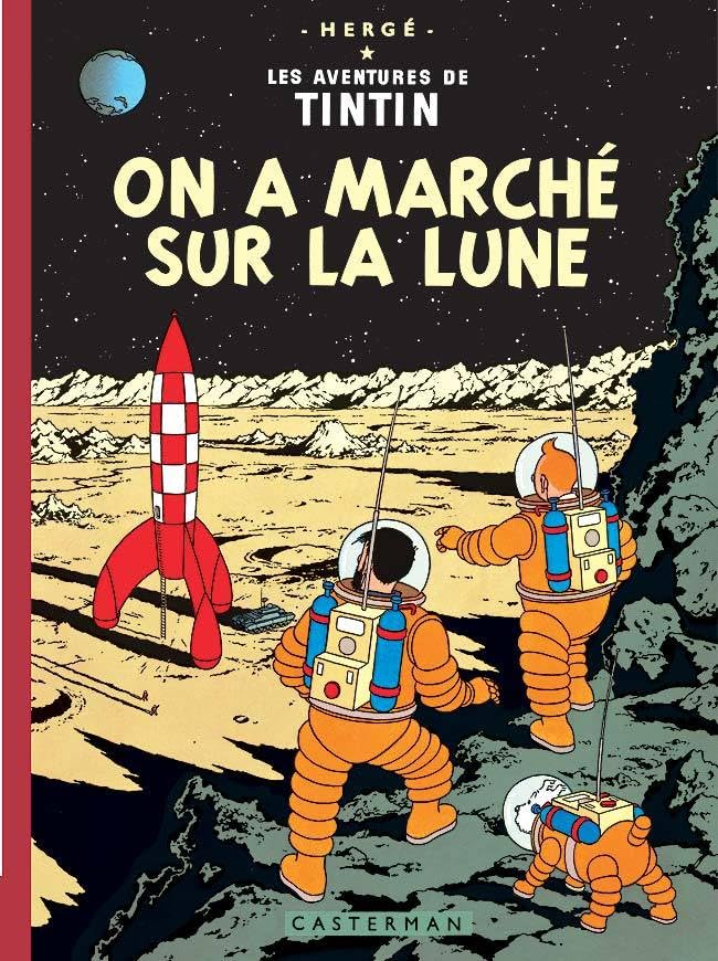 jaquette livre Les Aventures De Tintin - On A Marché Sur La Lune - Edition Fac-Similé En Couleurs