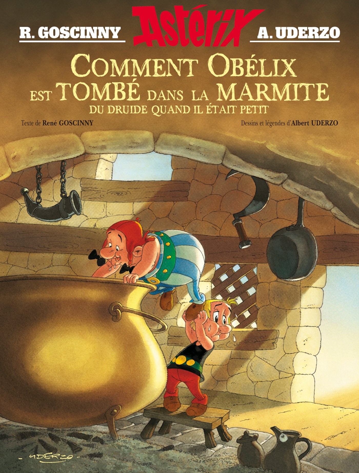 jaquette livre Astérix - Comment Obélix est tombé dans la marmite quand il était petit