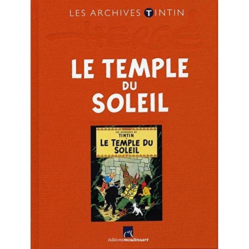 jaquette livre LES ARCHIVES TINTIN Le temple du soleil