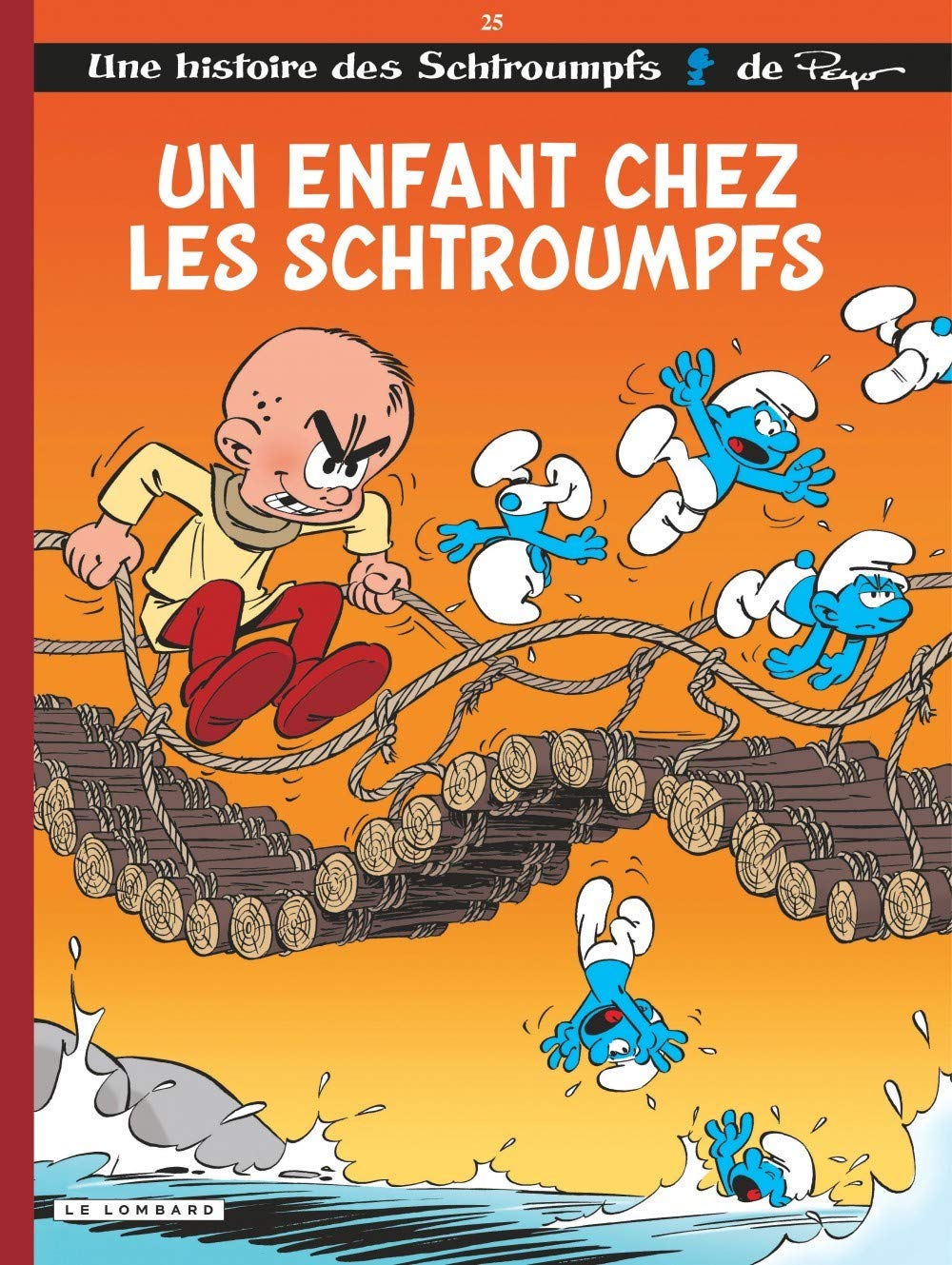 jaquette livre Les Schtroumpfs Lombard - tome 25 - Enfant chez les Schtroumpfs (Un)
