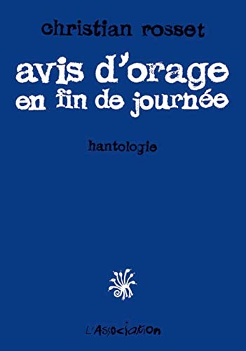 jaquette livre Avis D'orage En Fin De Journée - Hantologie
