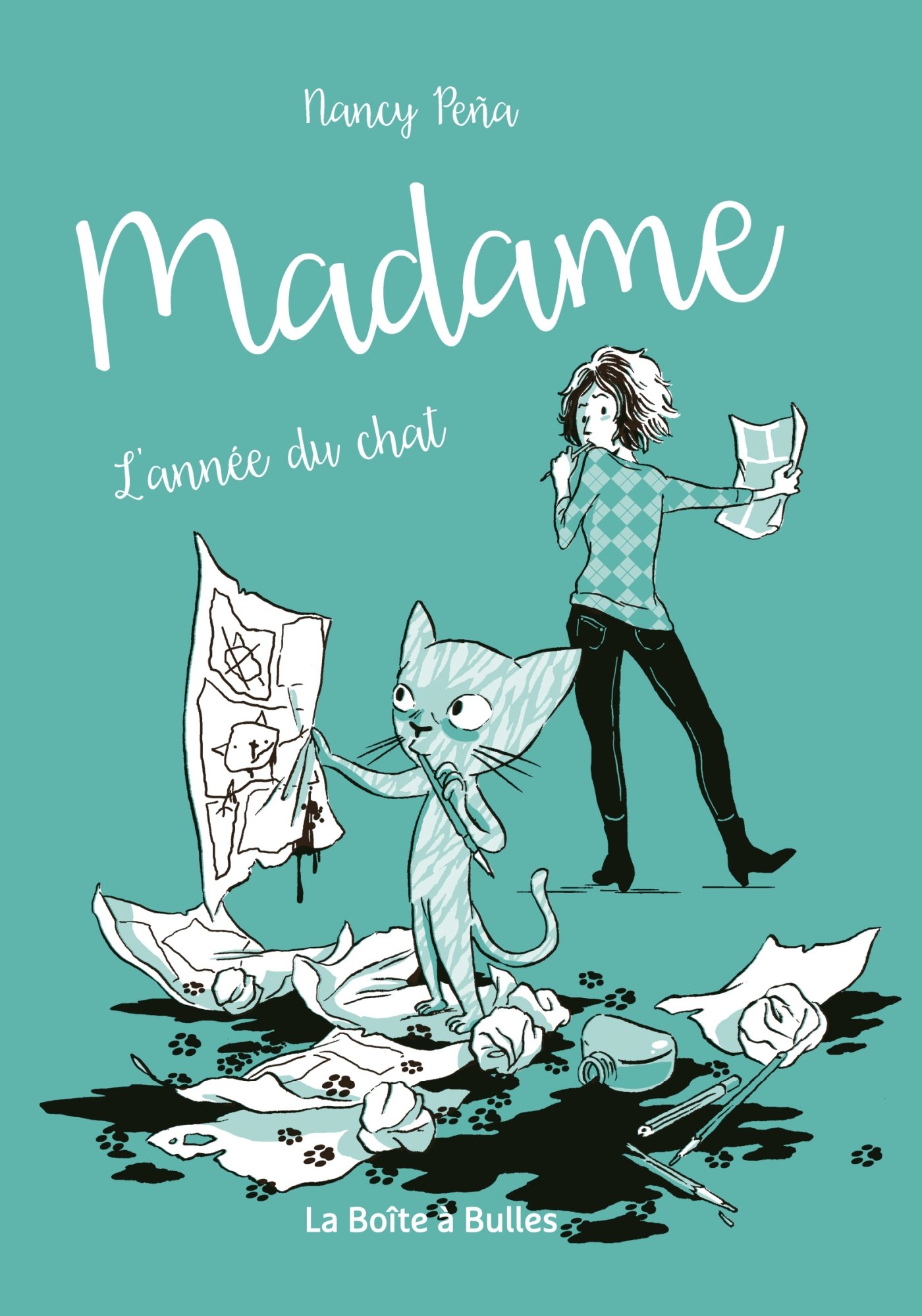 jaquette livre Madame T01 - L'Année du chat