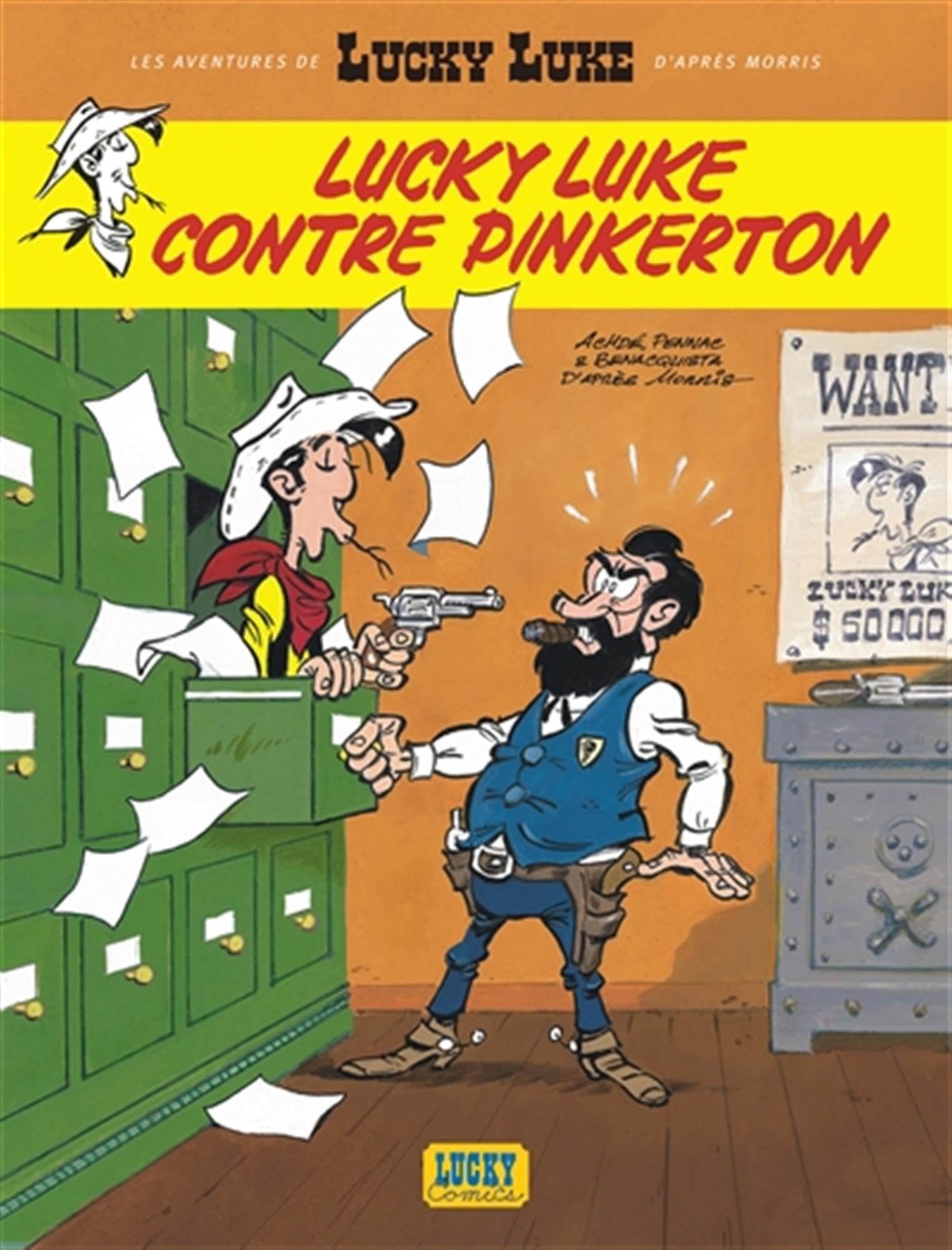 jaquette livre Aventures de Lucky Luke d'après Morris (Les) - tome 4 - Lucky Luke contre Pinkerton (4)