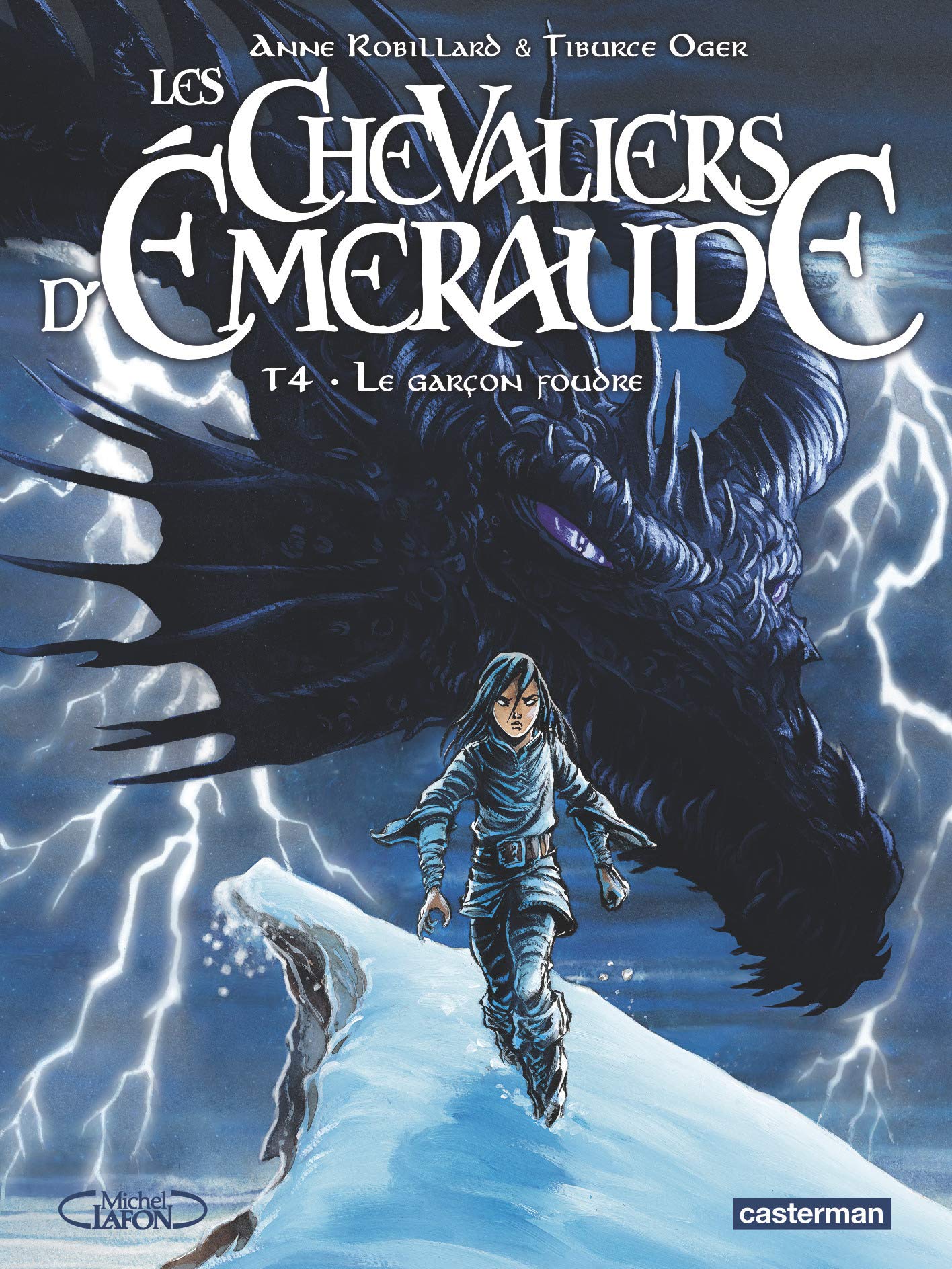 jaquette livre Les Chevaliers d'Emeraude, Tome 4 : Le garçon foudre