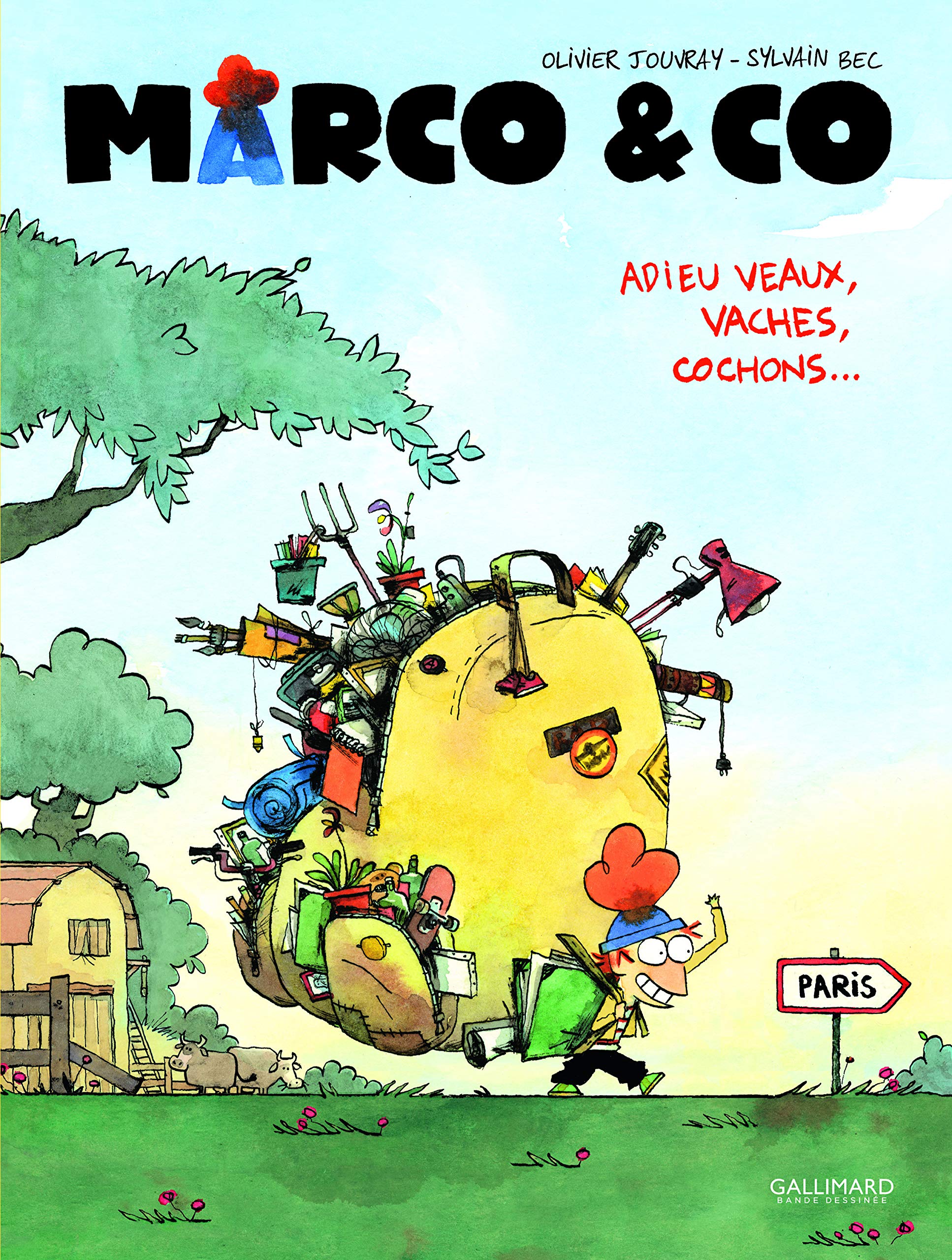 jaquette livre Marco & Co (Tome 1-Adieu veaux, vaches, cochons...)