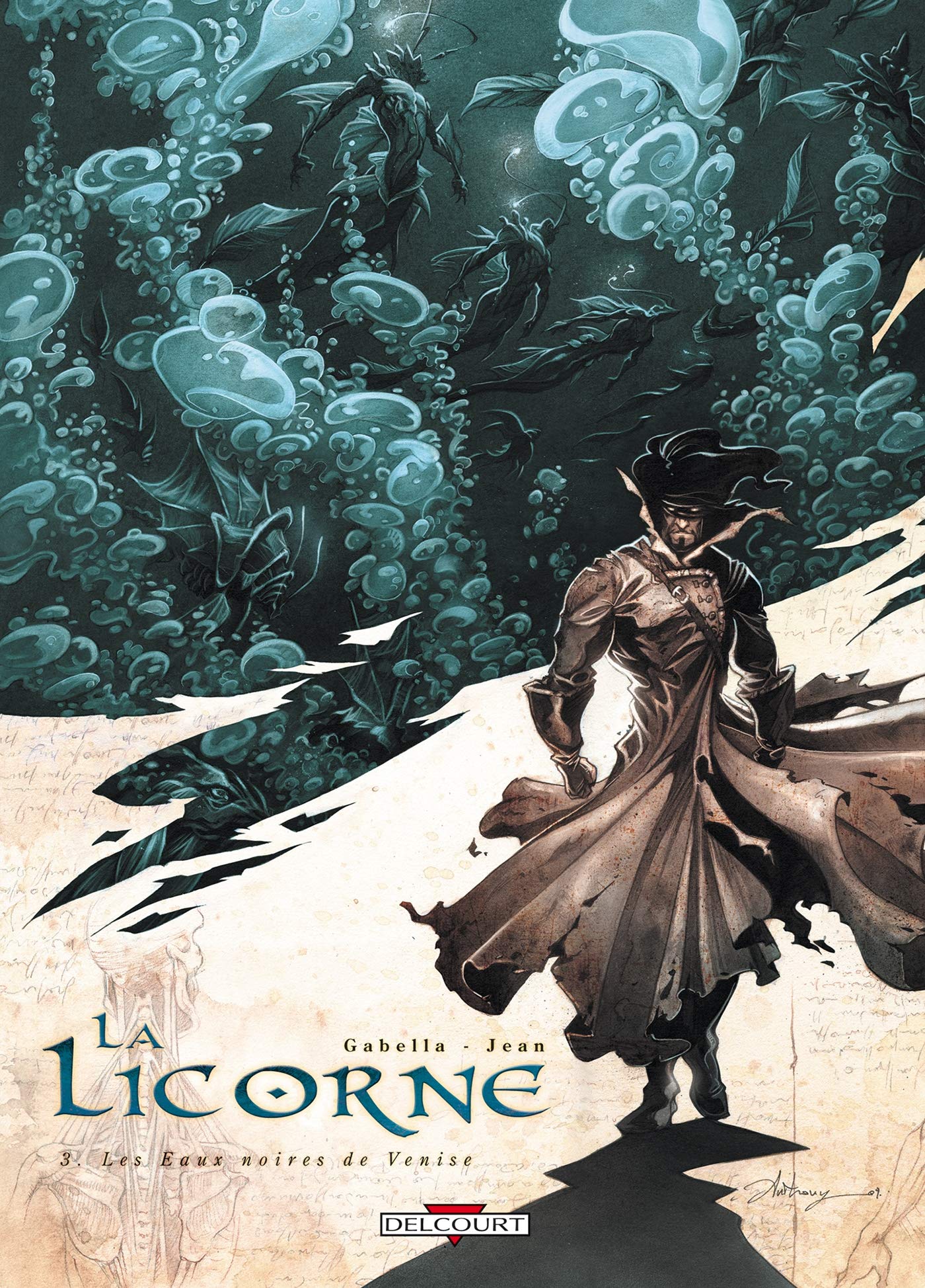 jaquette livre La Licorne, Tome 3 : Les eaux noires de Venise