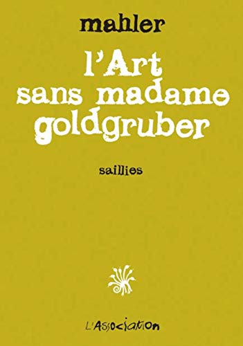 jaquette livre L'art Sans Madame Goldgruber