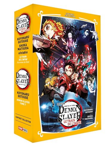 jaquette livre Demon Slayer - Coffret T7 + Roman Jeunesse T3