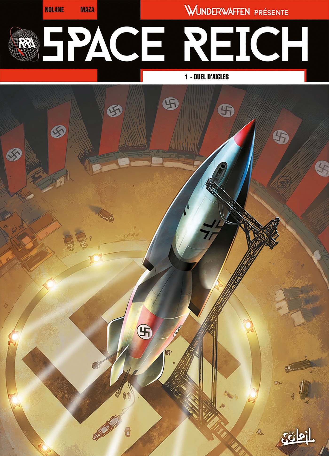 jaquette livre Wunderwaffen présente Space Reich T01: Duel d'aigles